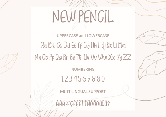 New Pencil Font PNG with transparent background - Preview 1