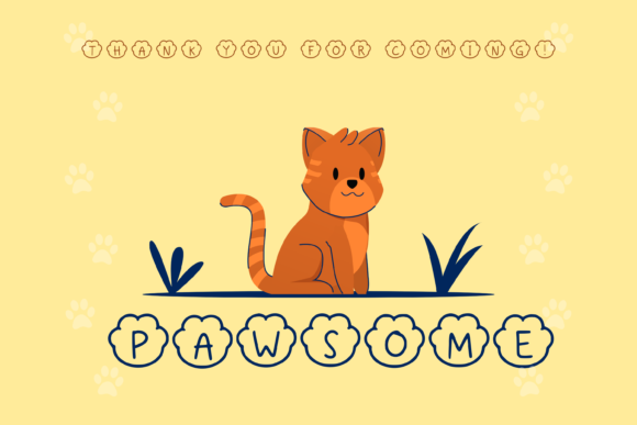 Paws Meow Font PNG with transparent background - Preview 3