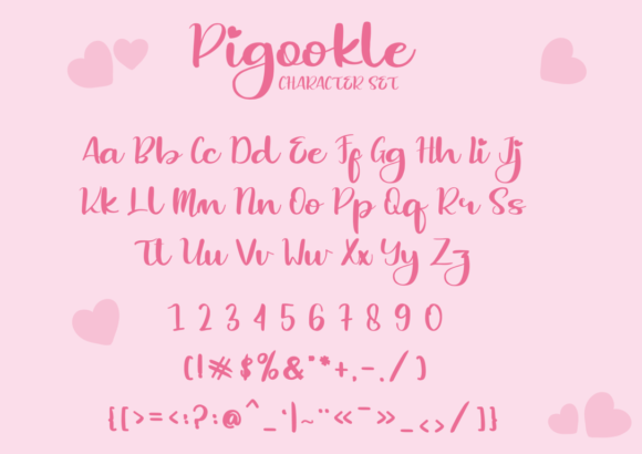 Pigookle Font PNG with transparent background - Preview 1