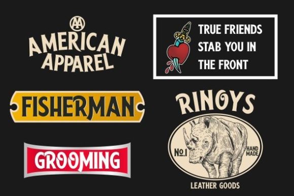 Rockabilly Font PNG with transparent background - Preview 2
