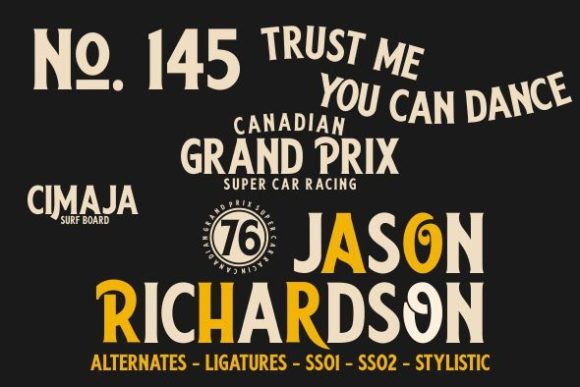 Rockabilly Font PNG with transparent background - Preview 3