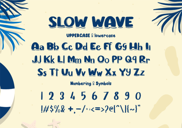 Slow Wave Font PNG with transparent background - Preview 1