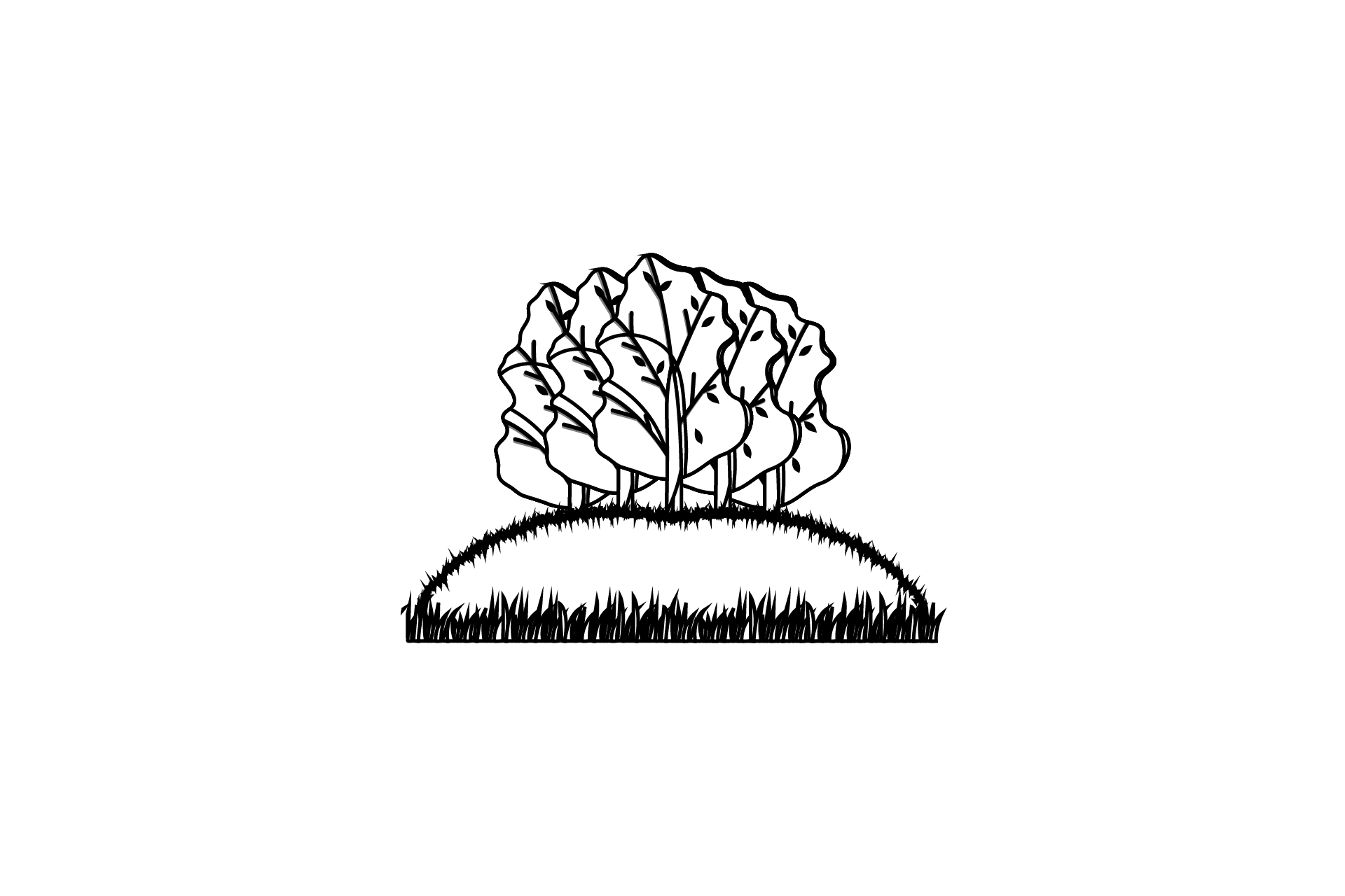 Tree Icon Spring Outline Graphic by margaritaristudio · Creative Fabrica