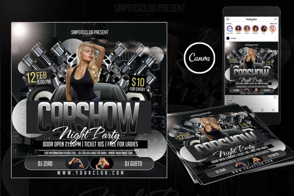 Car Show Event Flyer Canva Template