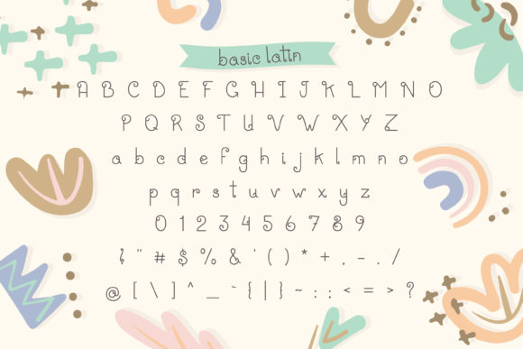 Cream Puff Font PNG with transparent background - Preview 5