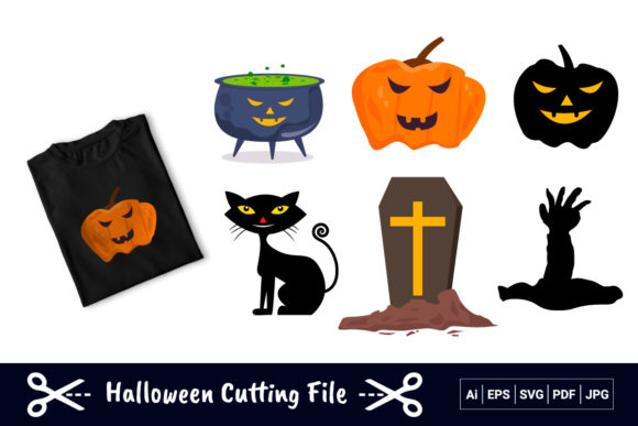 Happy Halloween Set Graphic Crafts By designestock