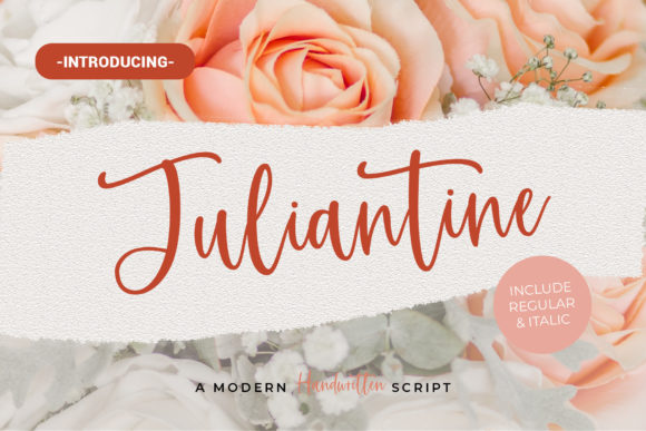 Juliantine Script & Handwritten Font By Mercurial