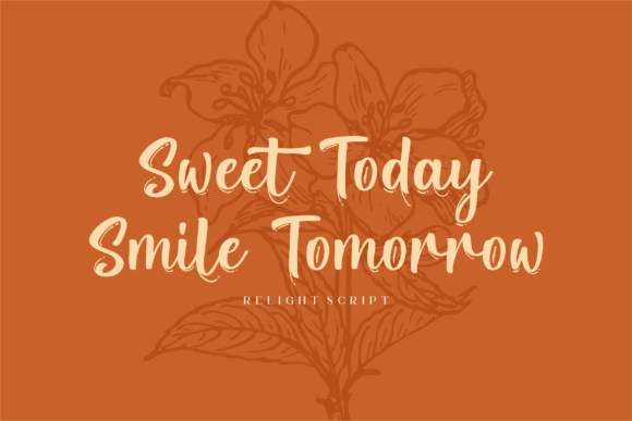 Relight Script Font PNG with transparent background - Preview 2