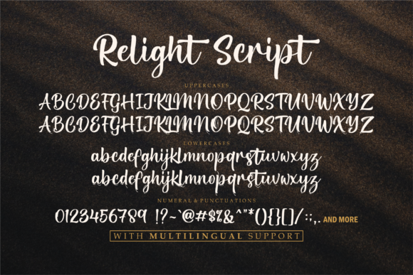 Relight Script Font PNG with transparent background - Preview 4