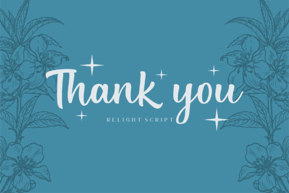 Relight Script Font PNG with transparent background - Preview 6