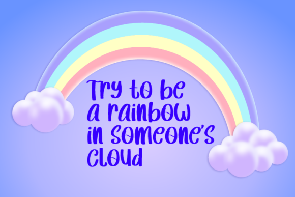 Rocket Rainbow Font PNG with transparent background - Preview 1