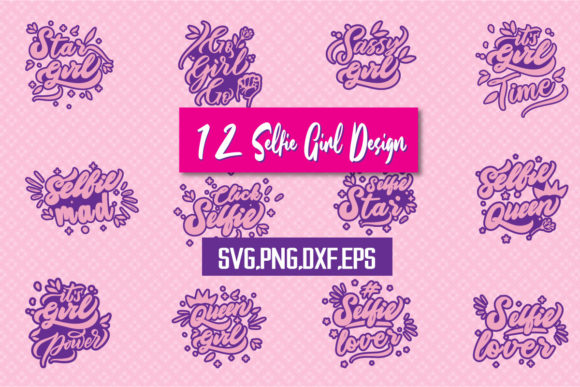 Selfie Girl Bundle Graphics