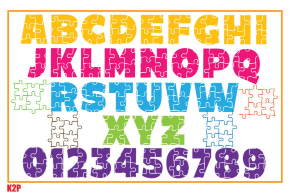 Autism Awesome Font PNG with transparent background - Preview 1