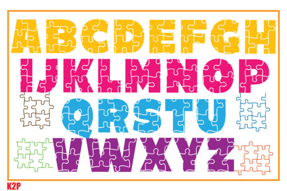 Autism Awesome Font PNG with transparent background - Preview 2