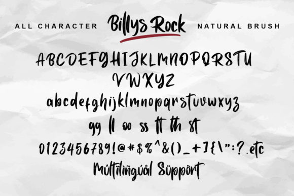 Billys Rock Font - Preview 5