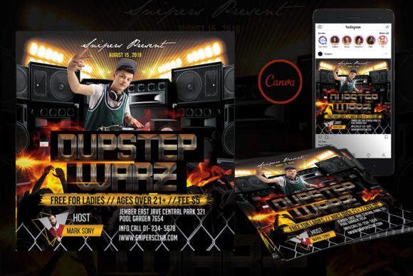 Dj Battle Event Flyer Canva Template