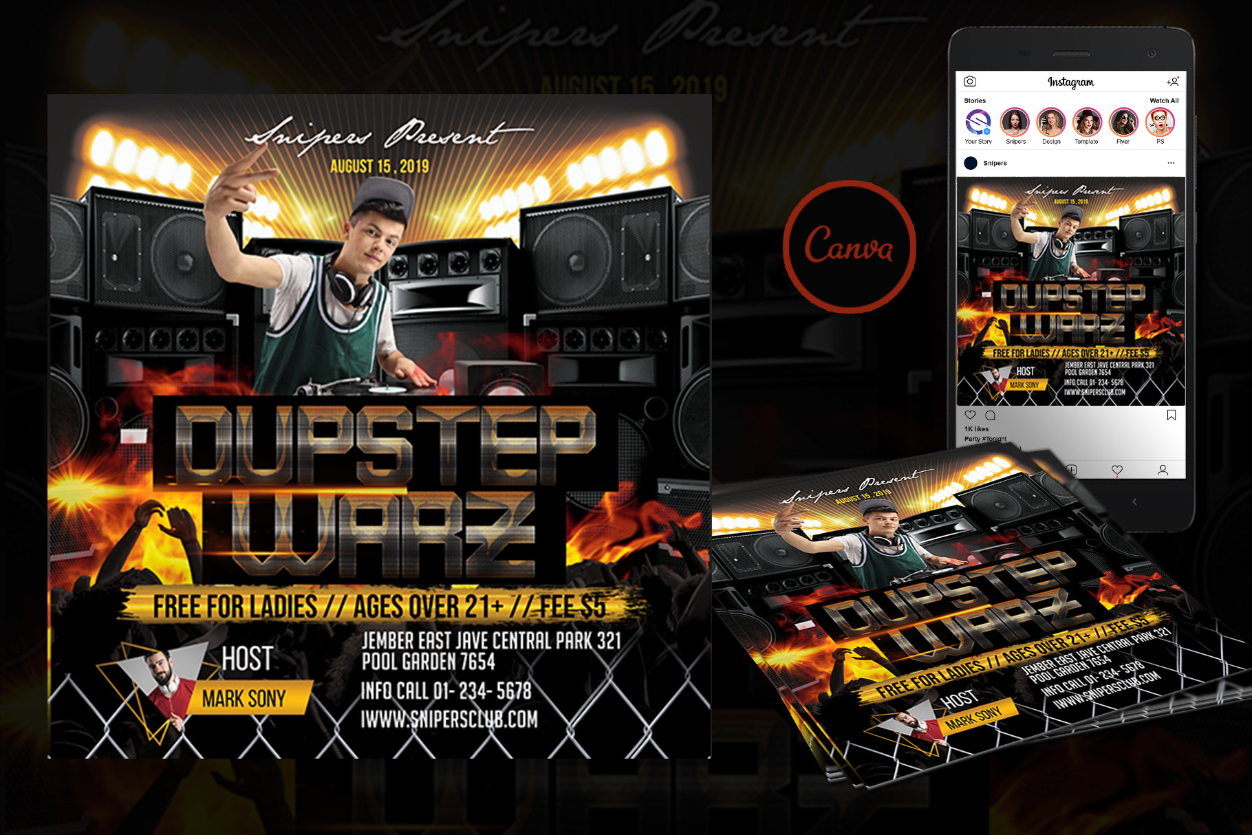 Dj Battle Event Flyer Canva Template