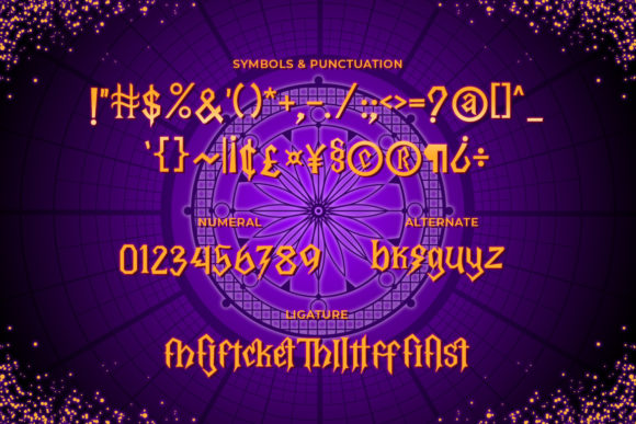 Legendary Runes Font PNG with transparent background - Preview 2