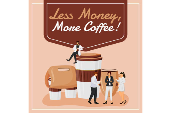 Preview of Less Money, More Coffee Social Media coffee shop social media template