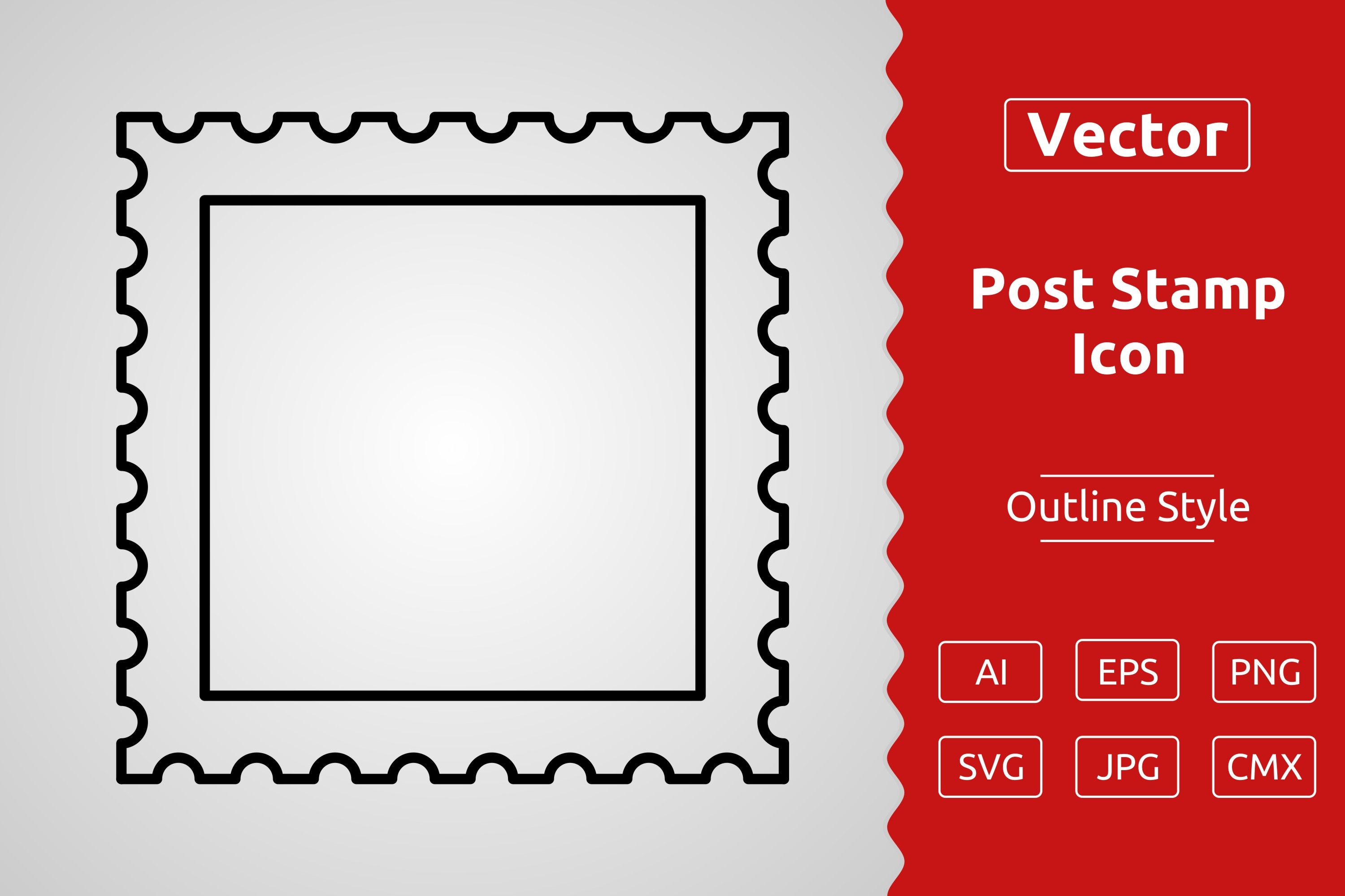 Vector Post Stamp Outline Icon Graphic by Muhammad Atiq · Creative Fabrica