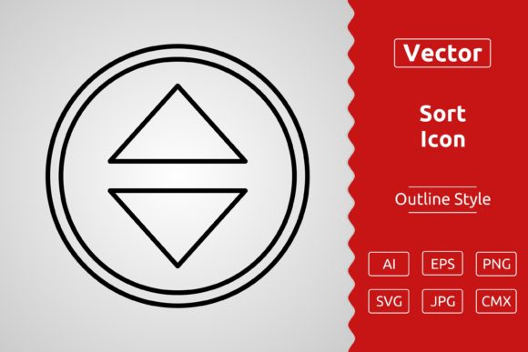 Vector Sort Outline Icon Graphic by Muhammad Atiq · Creative Fabrica