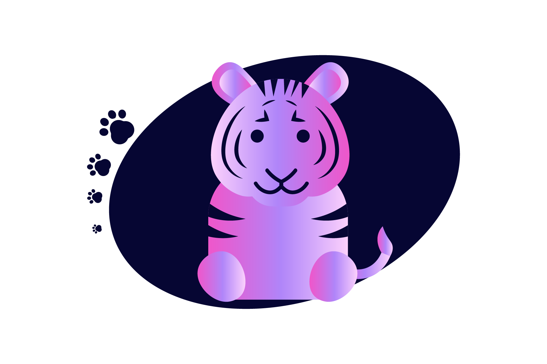 Animals - Gradient Tiger Icon Graphic by ninetyn360 · Creative Fabrica