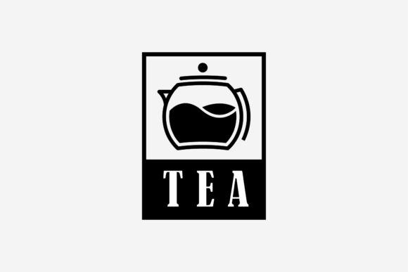 Label of Teapot Logo Icon Vintage Vector