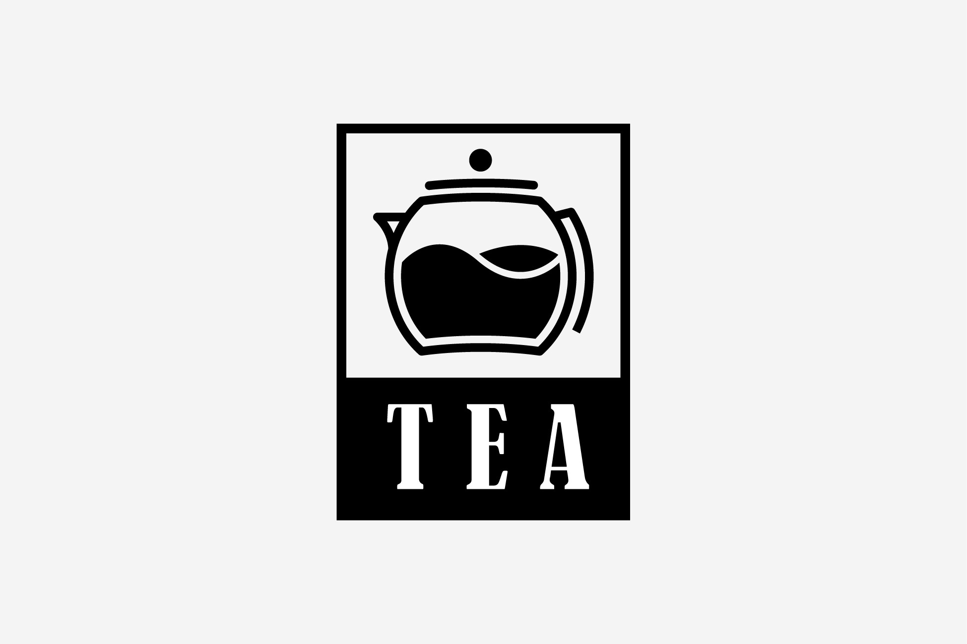 Label of Teapot Logo Icon Vintage Vector