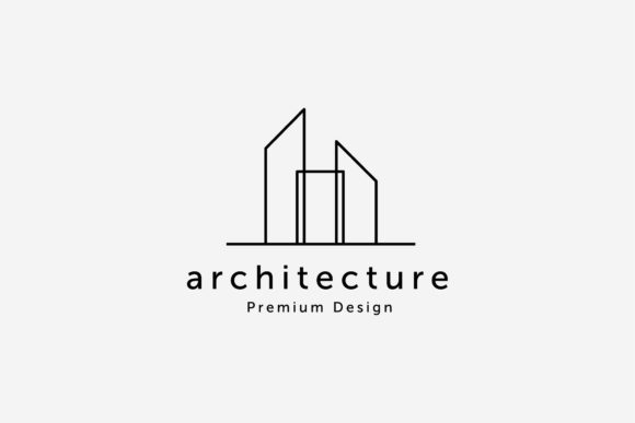 Simple Modern Town Logo Line Art Design