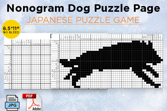 Nonogram Dog Puzzle Page 2 Grafik KDP-Interieurs Von KDP Booster
