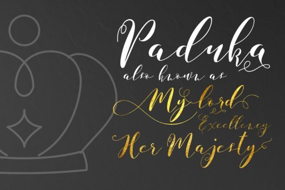 Paduka Script Font PNG with transparent background - Preview 2