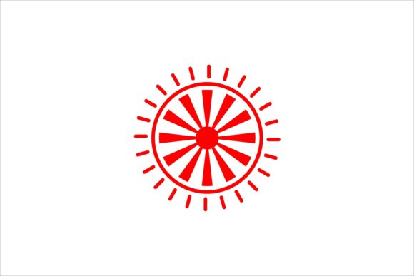 Sunlight Vintage Red Japan Flag Logo