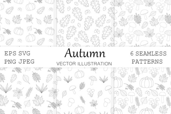 Autumn Graphics Pattern. Autumn Leaves