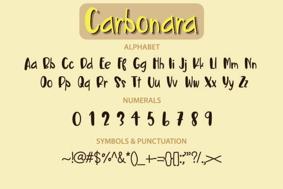 Carbonara Font - Preview 1