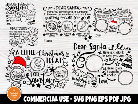 Dear Santa Tray Bundle Graphic Crafts By TonisArtStudio