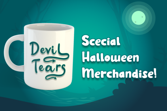 Evil Tail Font PNG with transparent background - Preview 2
