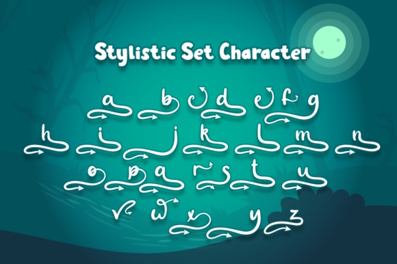 Evil Tail Font PNG with transparent background - Preview 4