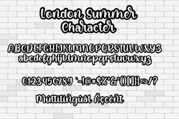 London Summer Font PNG with transparent background - Preview 5