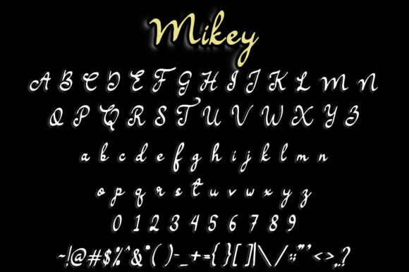 Mikey Font PNG with transparent background - Preview 3