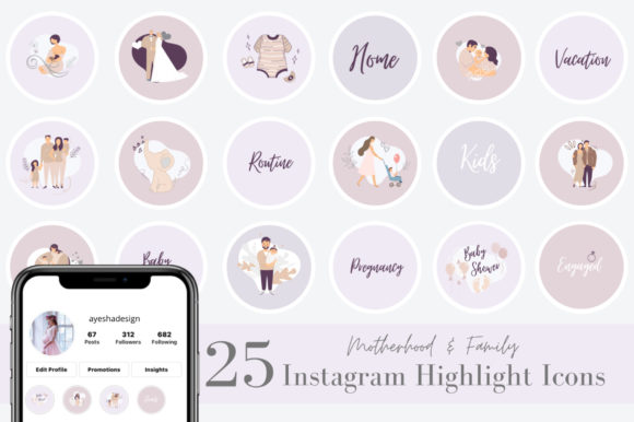 Motherhood Instagram Story Covers Family