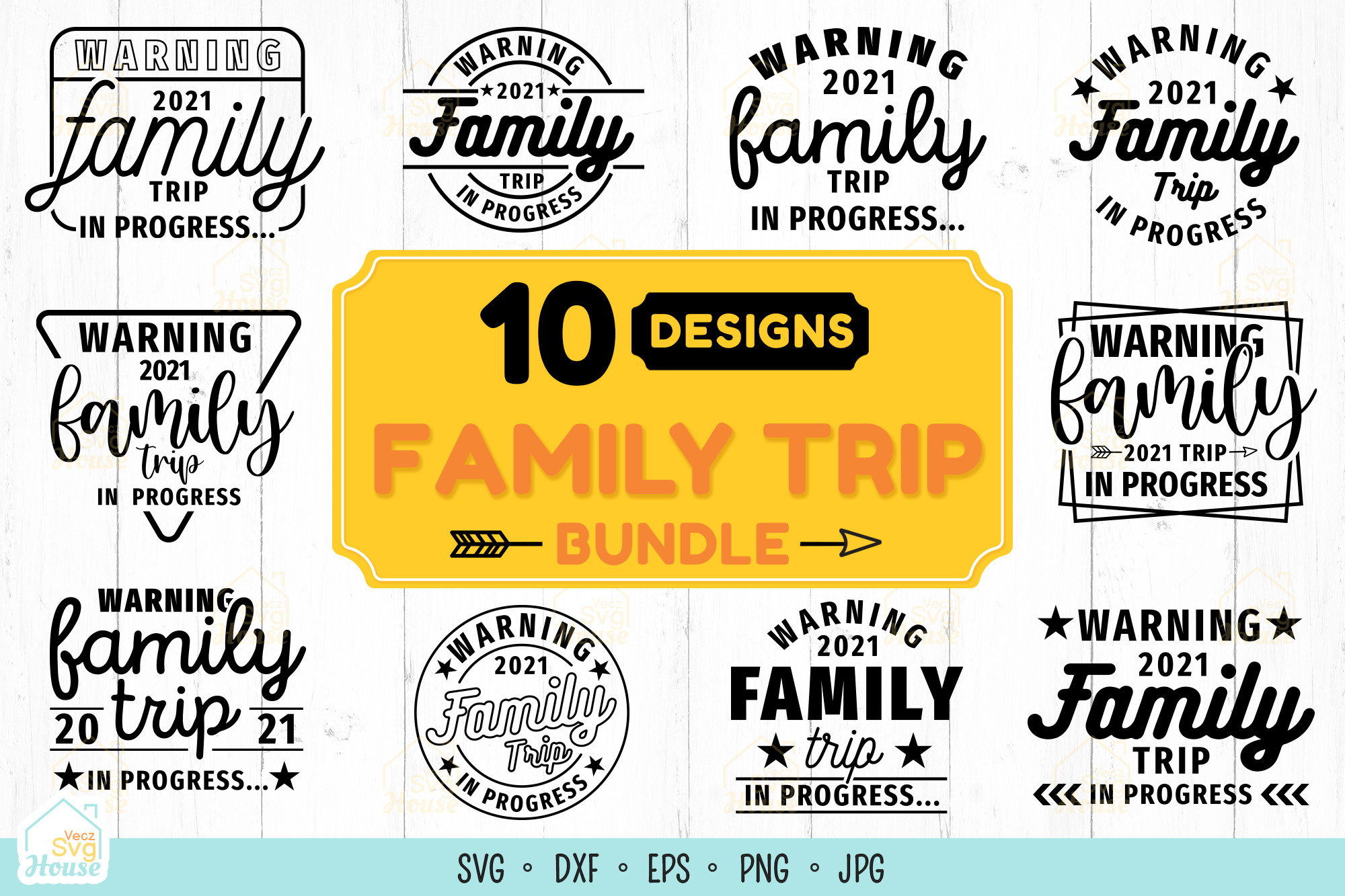 Warning Family Trip in Progress 2021 SVG Graphic by VeczPNGHouse ...