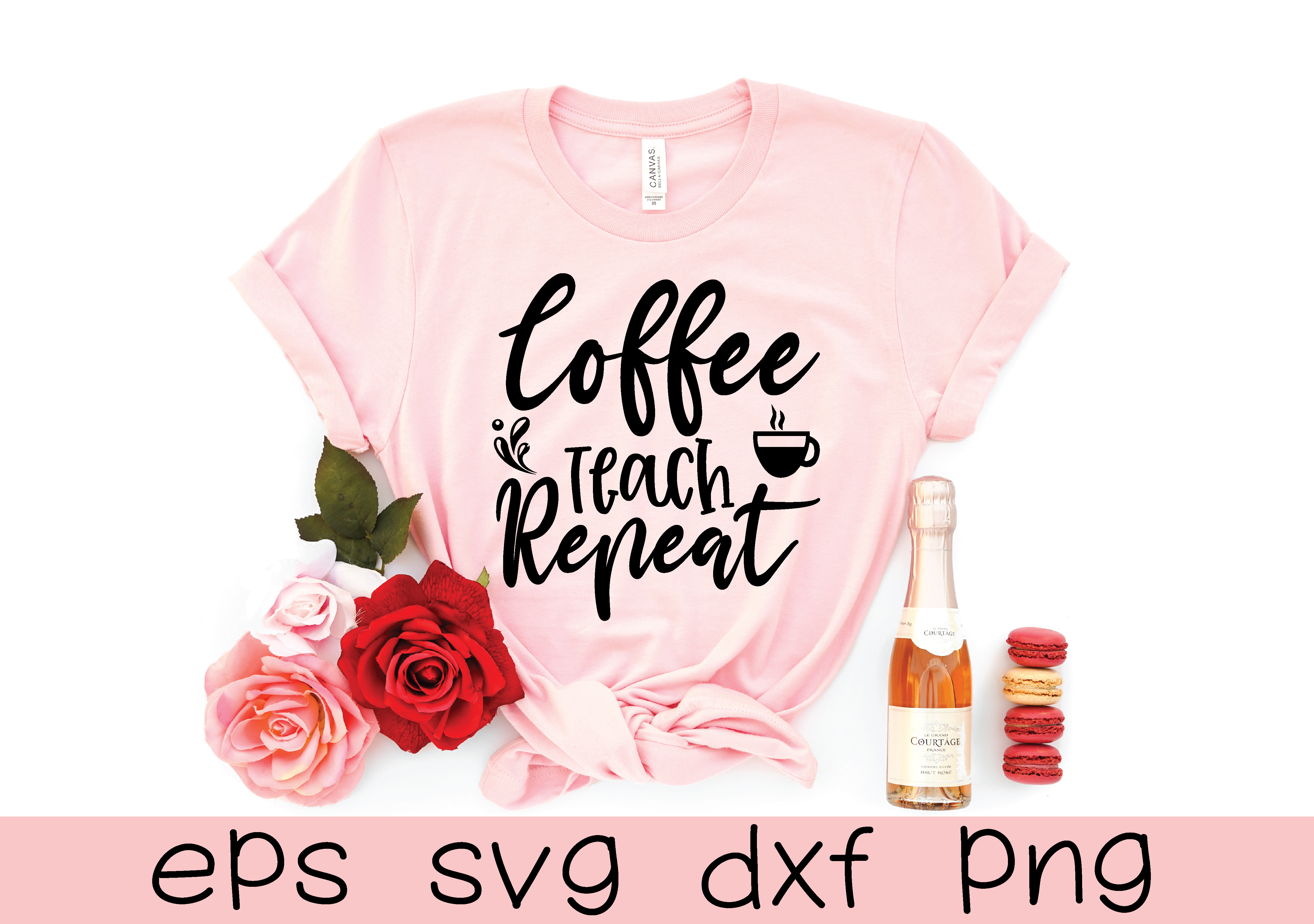 Coffee Teach Repeat Svg Graphic by DIGITAL DESIGN SHOP BD · Creative ...