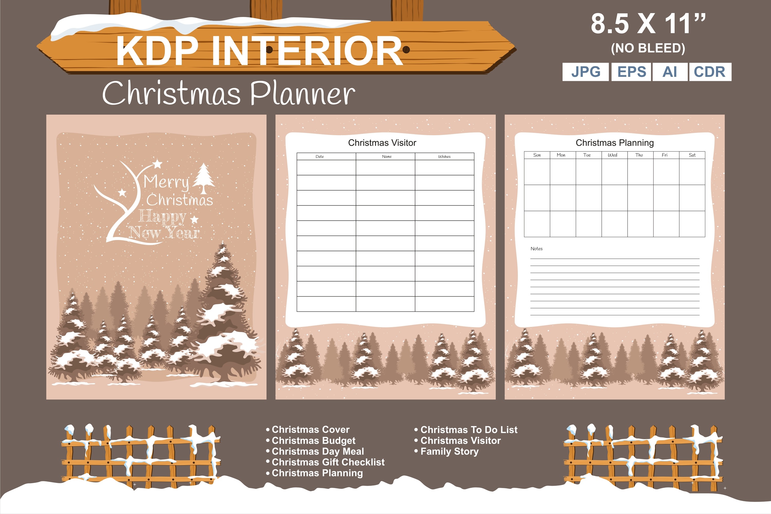 Christmas Planner KDP Interior Graphic by edywiyonopp · Creative Fabrica
