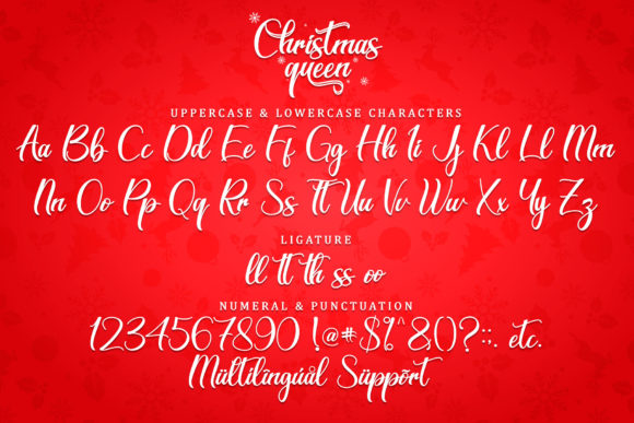 Christmas Queen Font PNG with transparent background - Preview 6