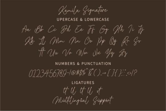 Kamila Signature Font PNG with transparent background - Preview 1