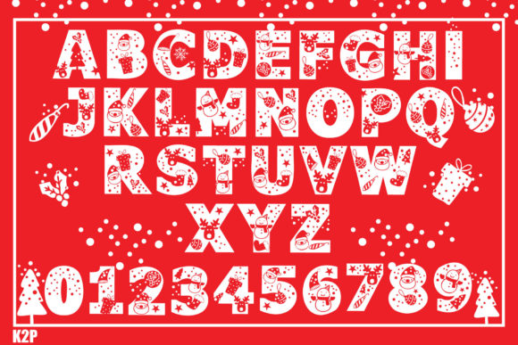 Merry Christmas Ho Ho Ho Font PNG with transparent background - Preview 1