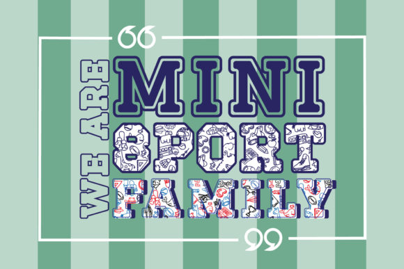 Mini Sport Font PNG with transparent background - Preview 3
