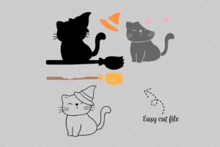 Witch Cat Halloween Svg Graphic by CatAndMe · Creative Fabrica