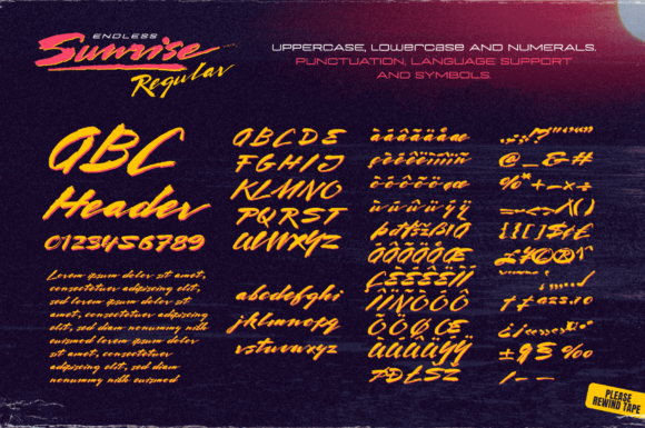 Endless Sunrise Font - Preview 2