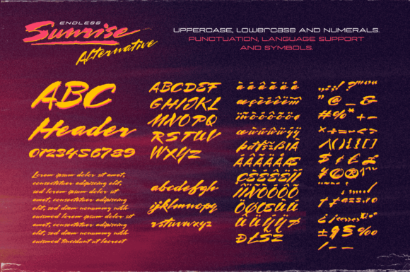 Endless Sunrise Font - Preview 3